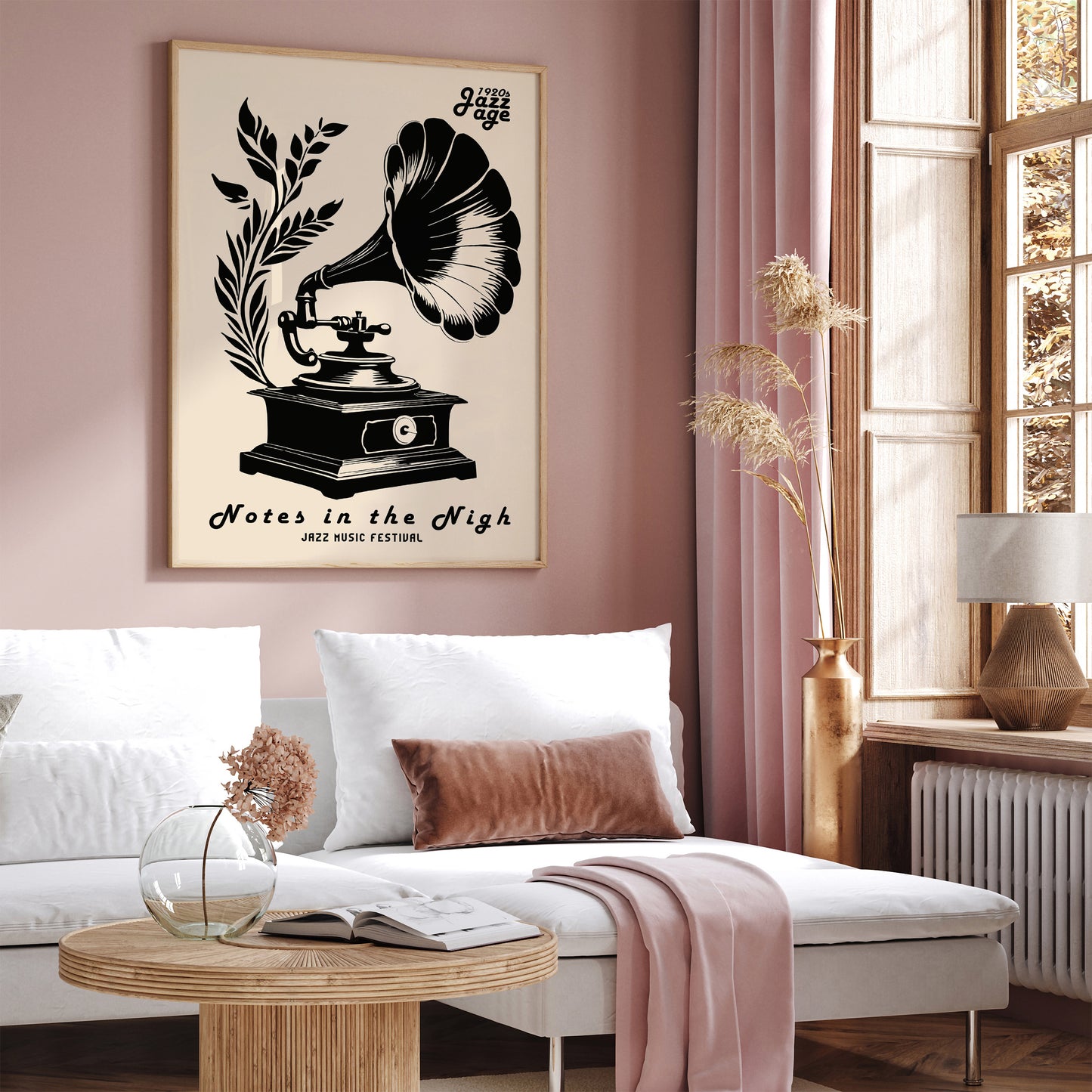 Vintage Gramophone Music Poster