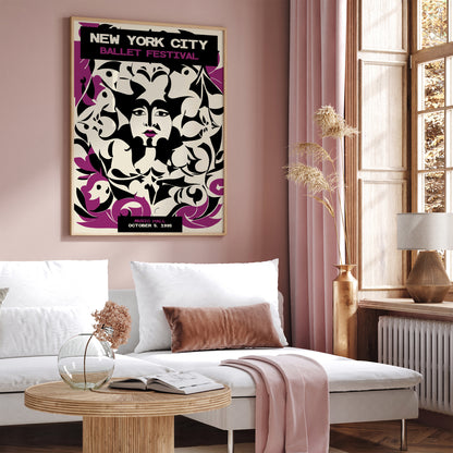 NYC Ballet Festival Retro Wall Art