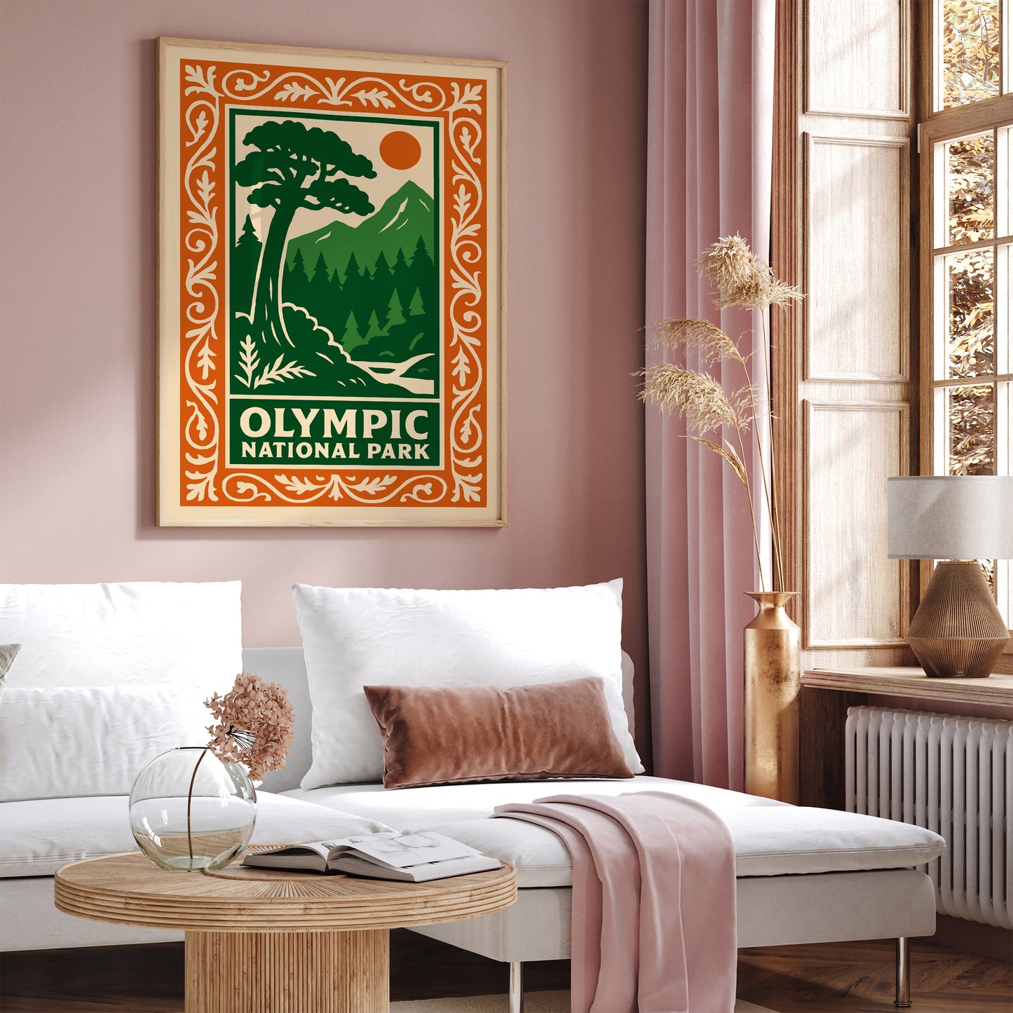 Olympic National Park Poster – Nature Landscape Wall Art Print