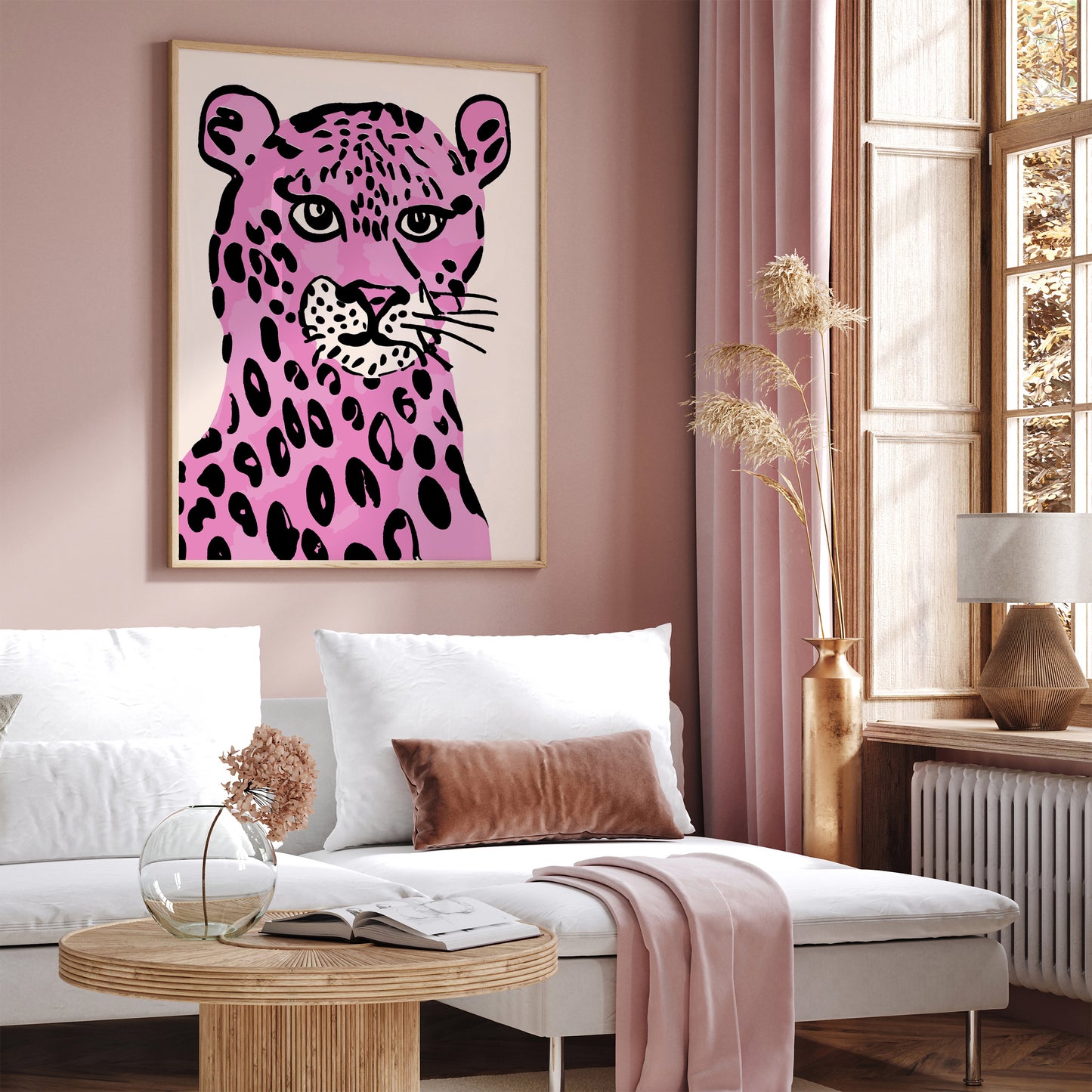 Pink Panther Cute Wall Art Print