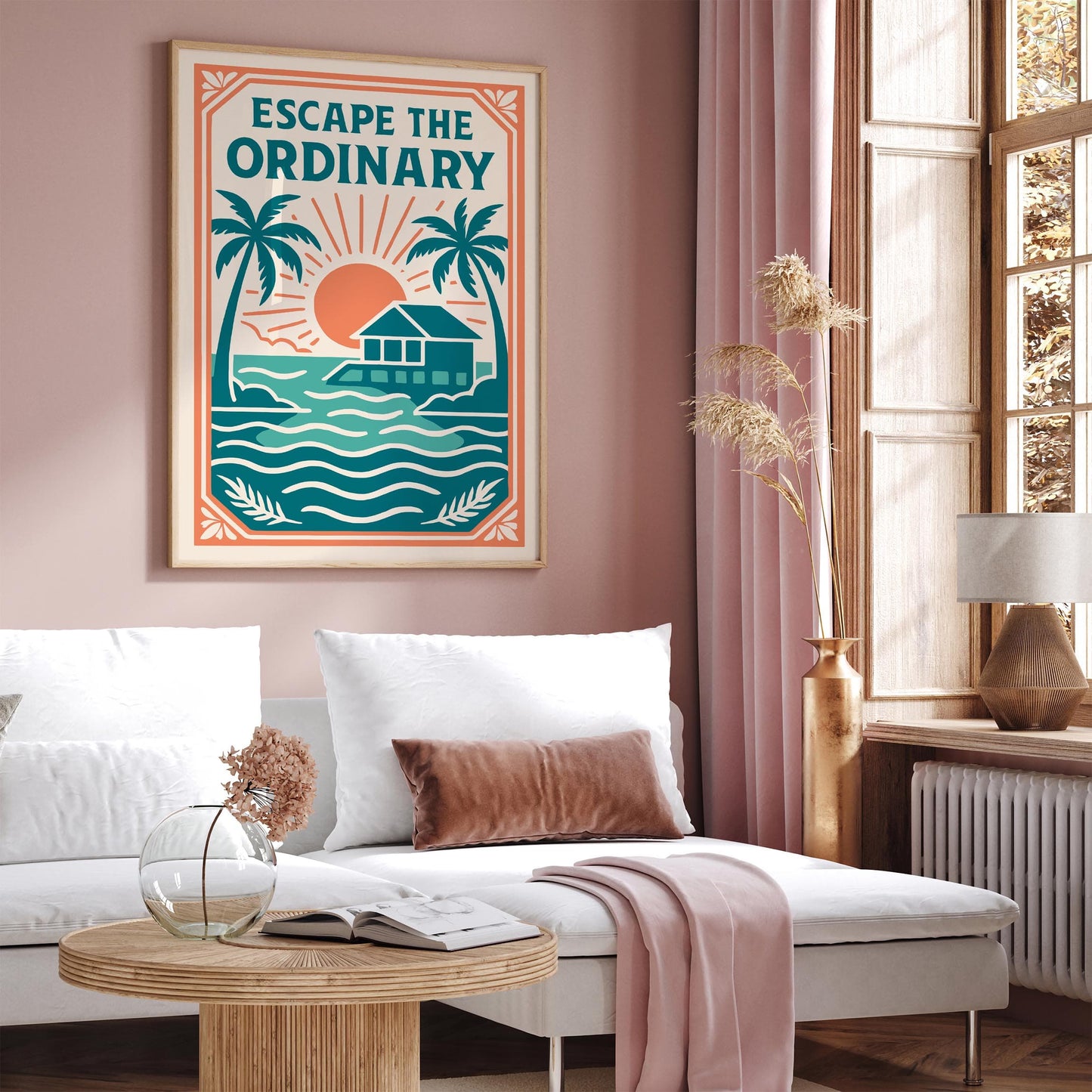 Escape The Ordinary Poster - Tropical Travel Wall Art