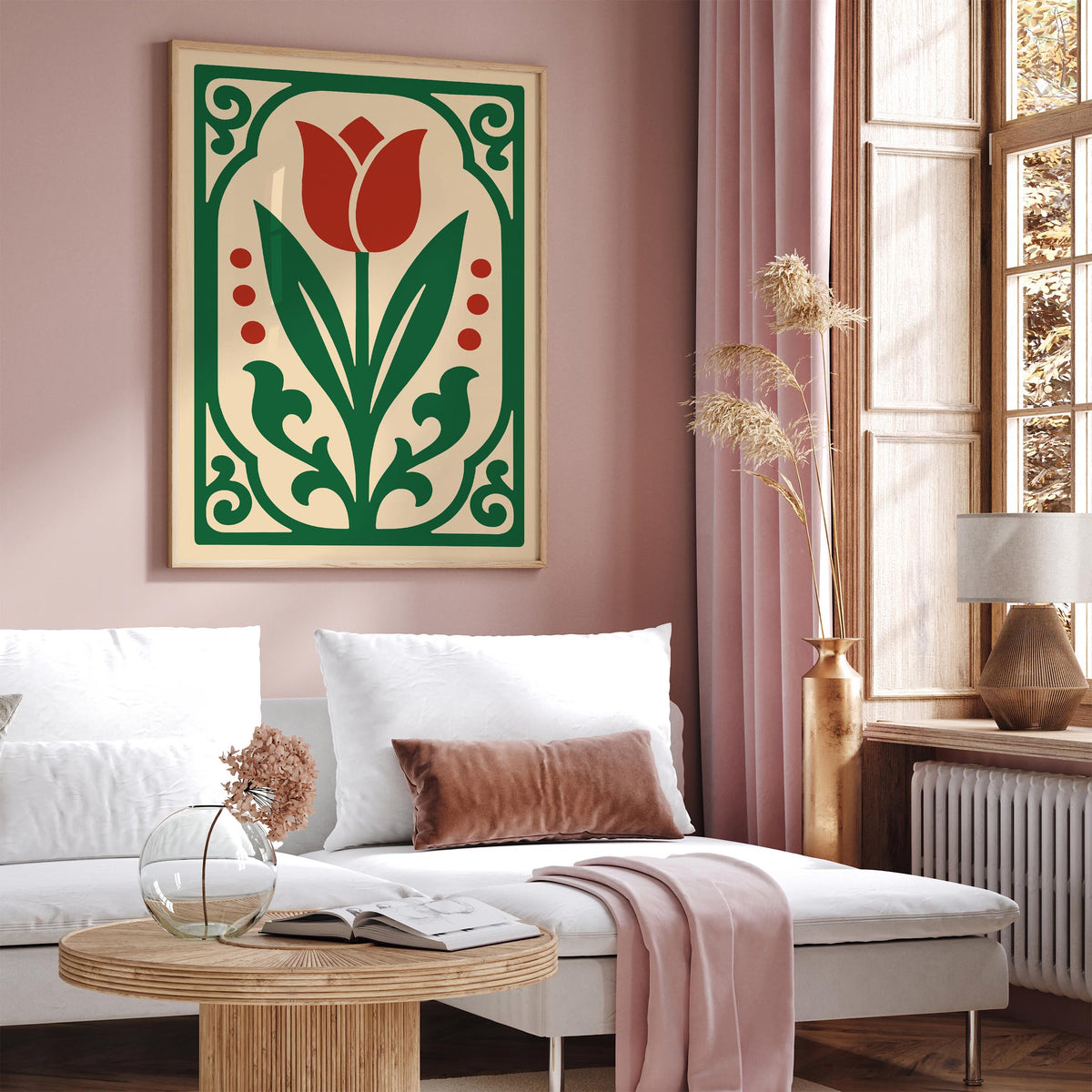 Red Tulip Flower Poster