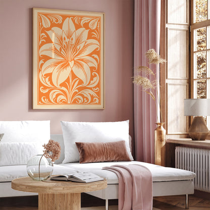 Lily Flower Orange Poster