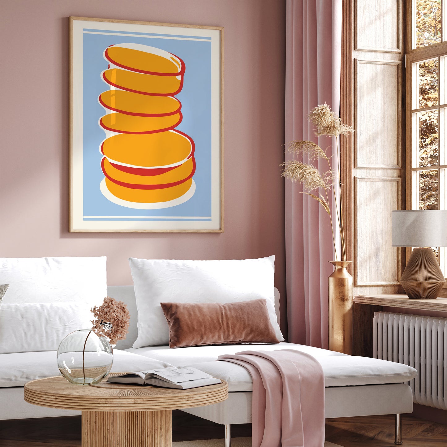 Minimal Pancakes Art Poster