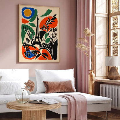 Retro Abstract Paris Travel Poster