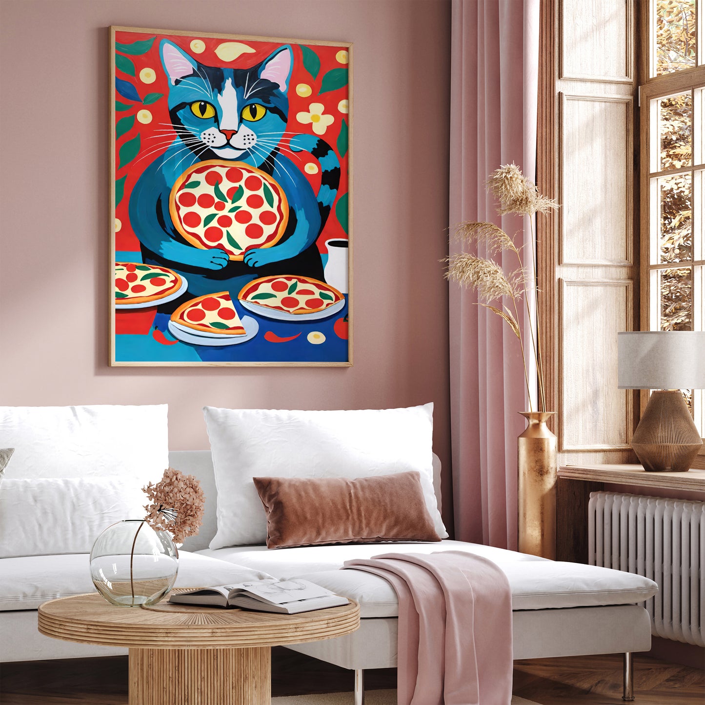 Funny Cat Pizza Lover Poster