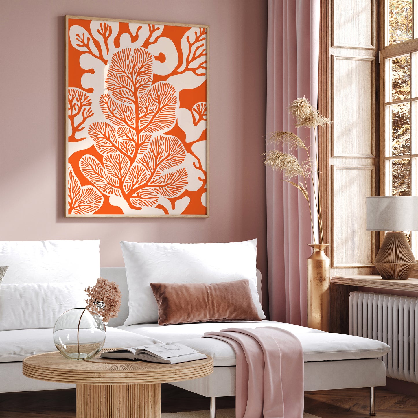 Orange Coral Reefs Wall Art