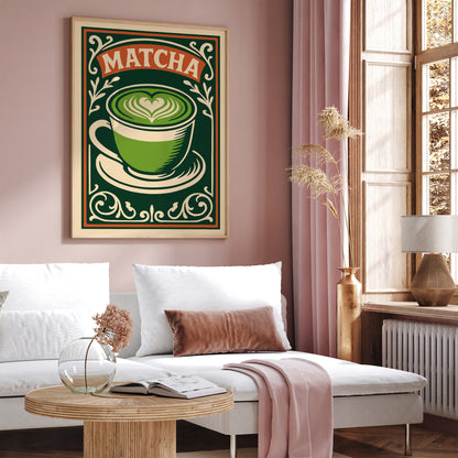 Matcha Green Drink Poster - Restaurant or Kitchen Wall Art Decor