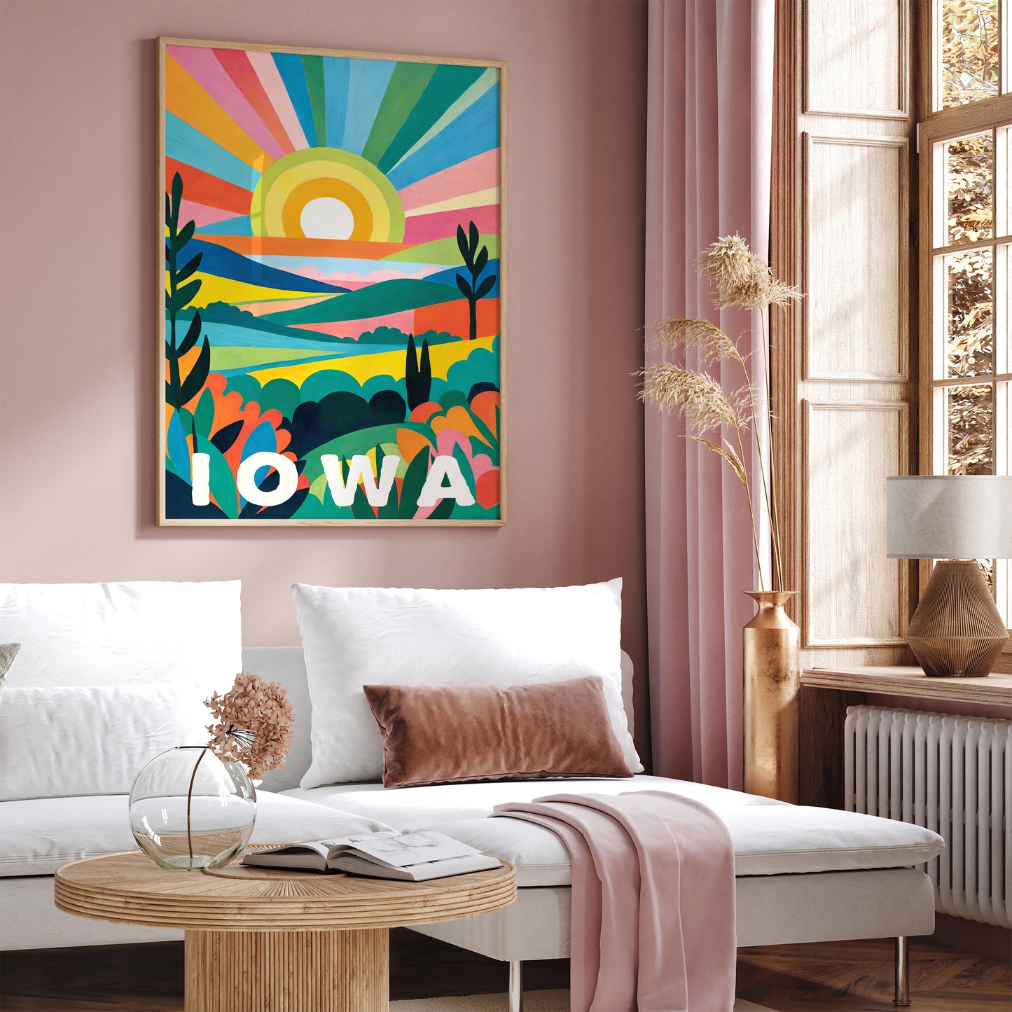 Iowa Art Print - Iconic Travel Wall Decor