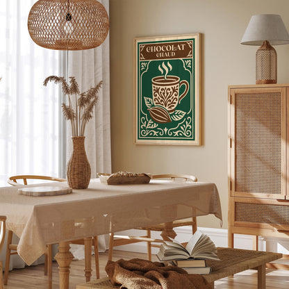 Rococo French Cafe Decor - Hot Chocolate Wall Art