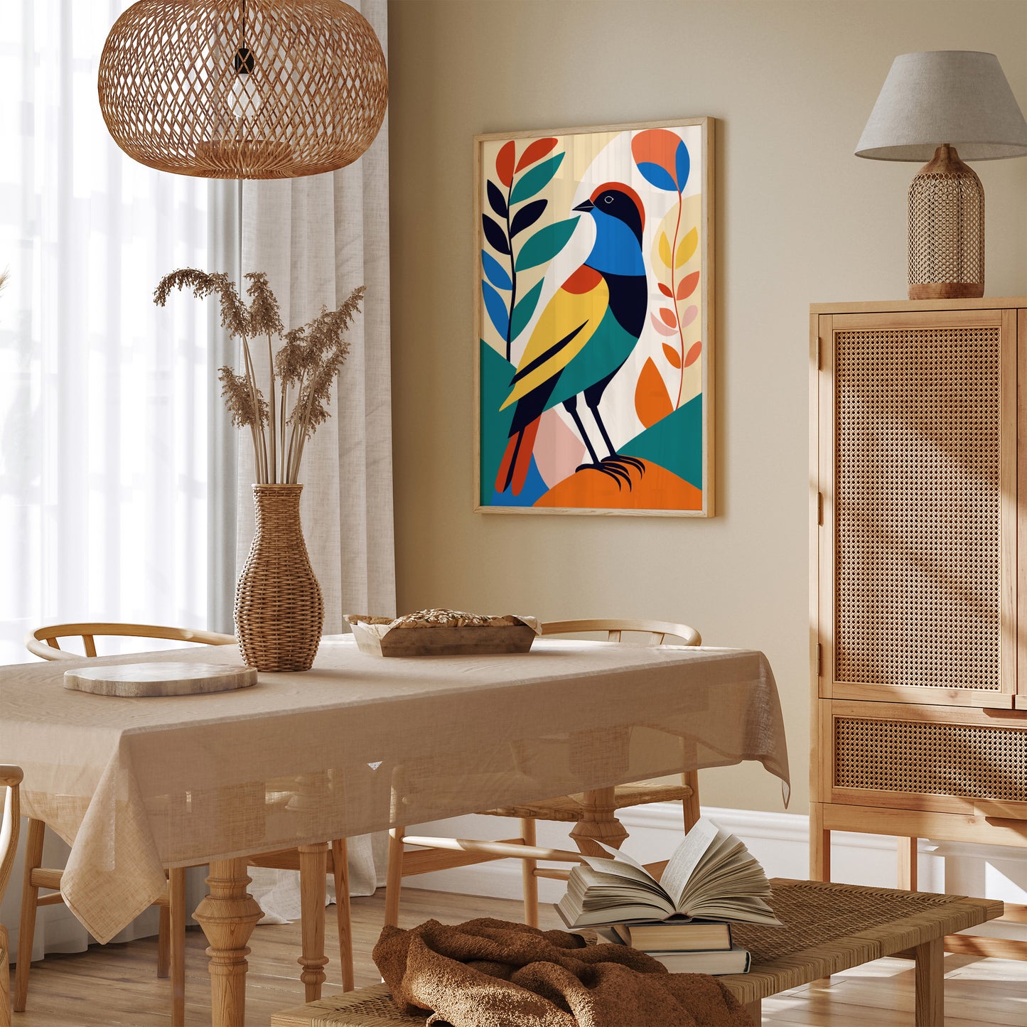 Colorful Bird Kids Room Wall Decor