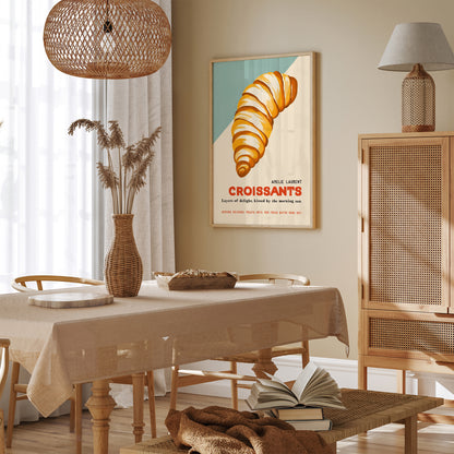 Fresh Croissants Bakery Poster