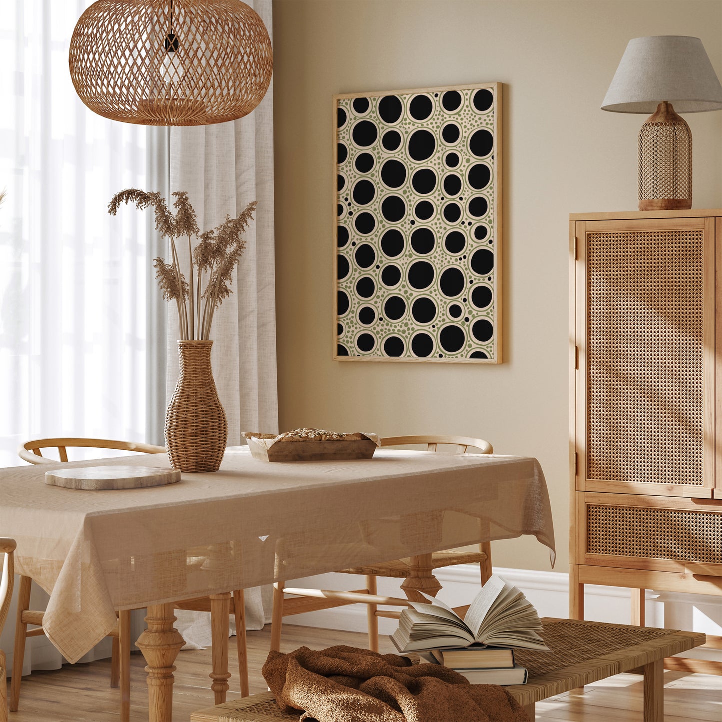 Black Dots Farmhouse Wall Art