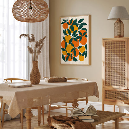 Oranges Fruit Kitchen Art Print