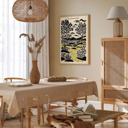 Home Sweet Home Poster - Scenic Landscape Art