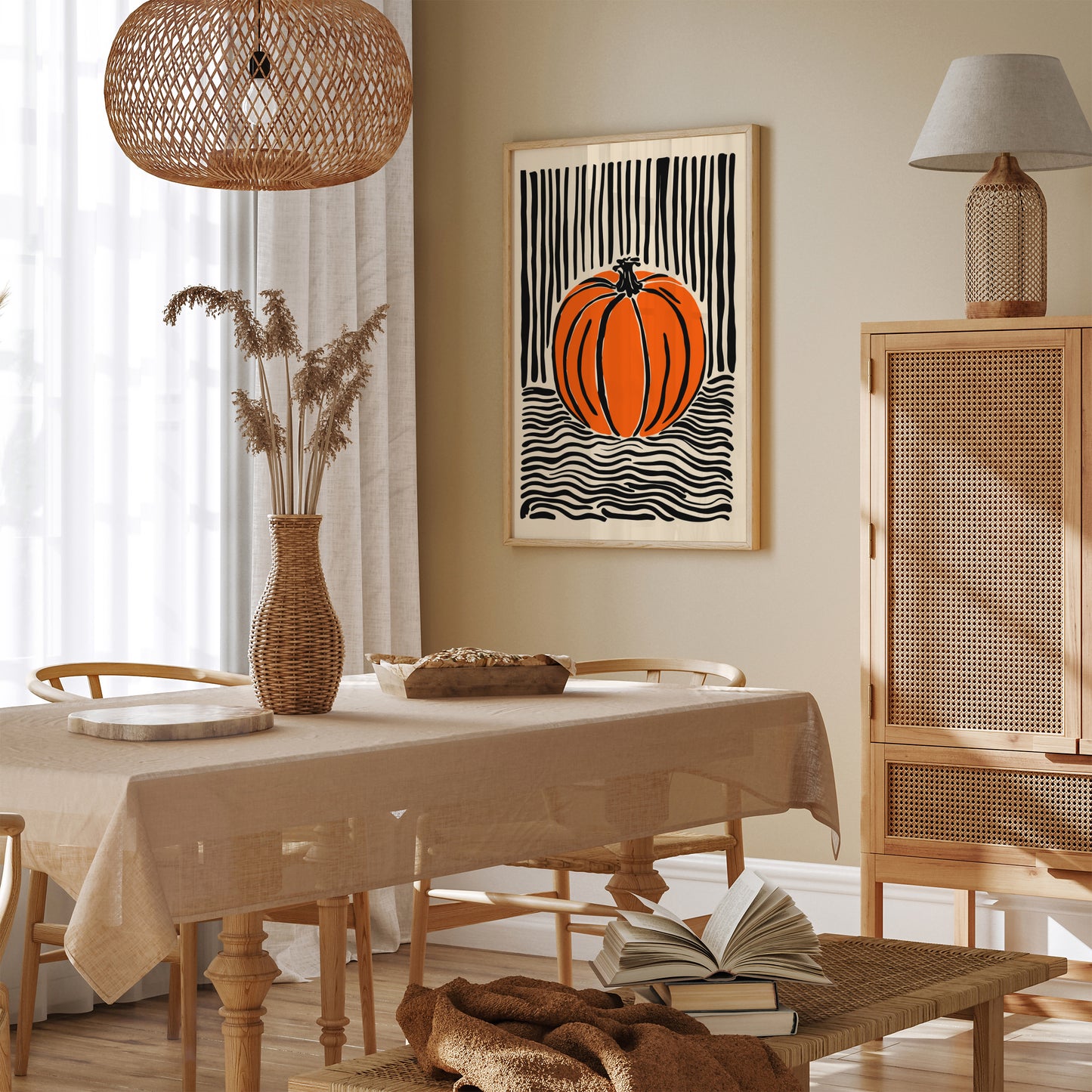 Fall Home Decor Pumpkin Art Print