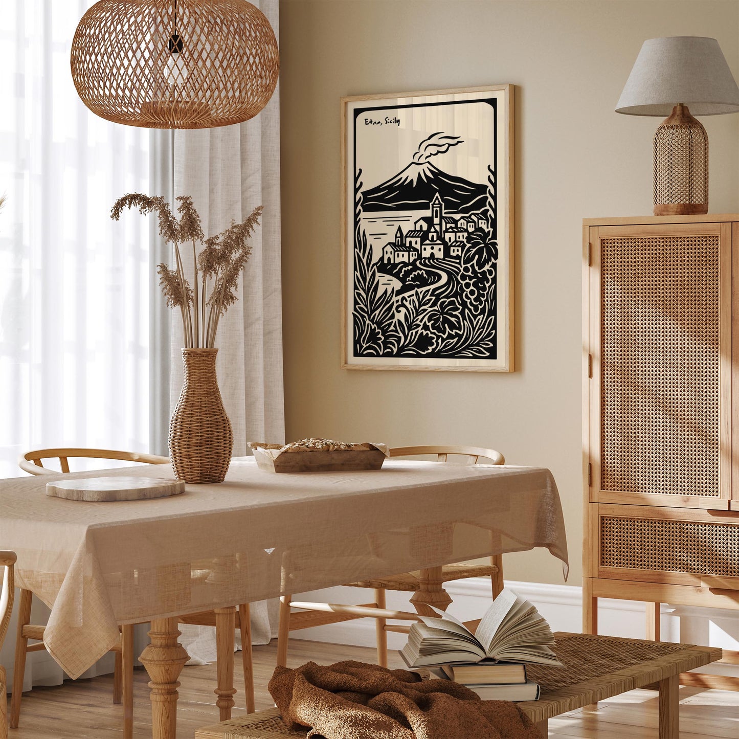 Etna Sicily Poster - Italian Landscape Wall Art
