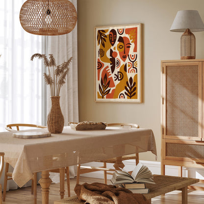 Bohemian African Abstract Poster