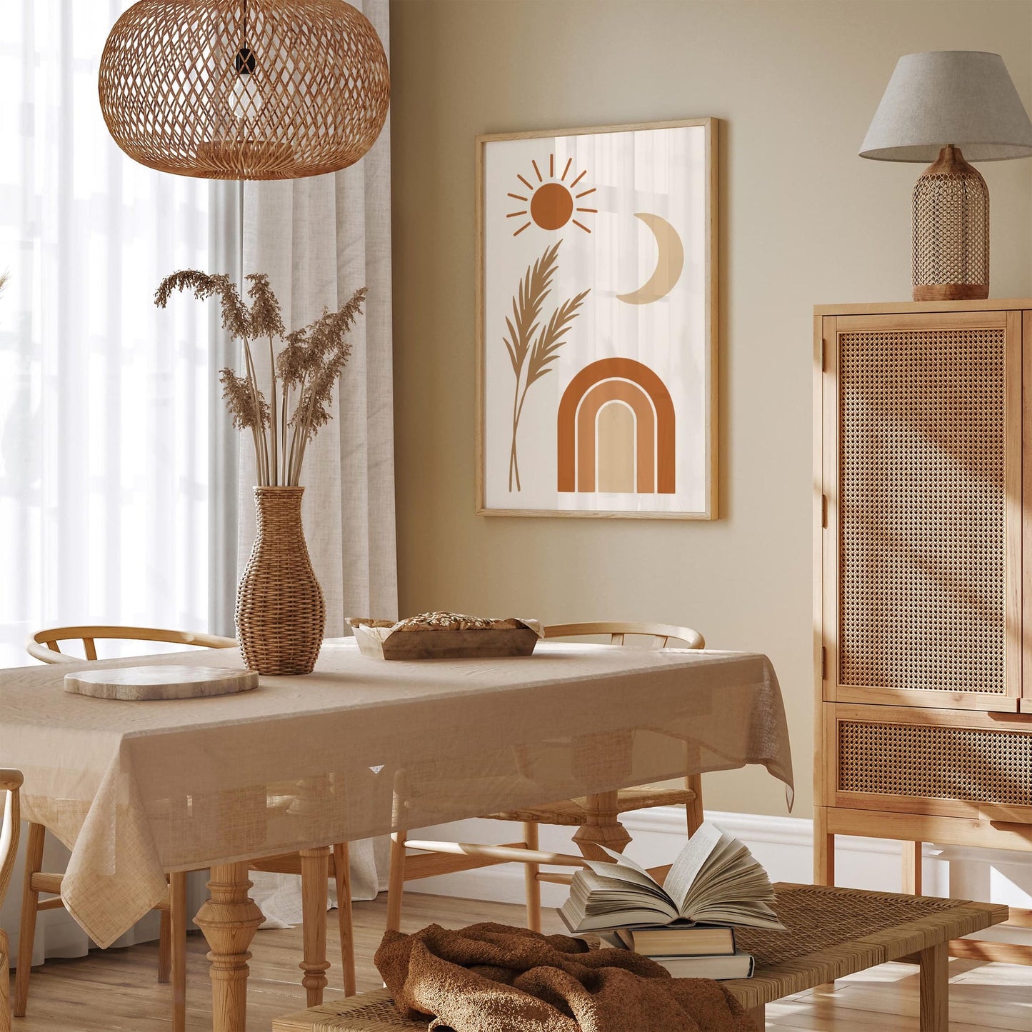 Boho Chic Minimalist Wall Art Print 2025