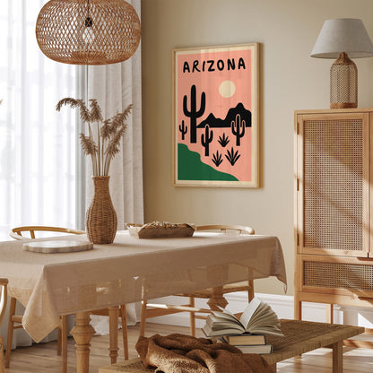 Arizona Mid Century Modern Travel Poster