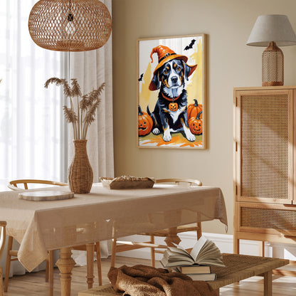 Halloween Time Funny Dog Art Print