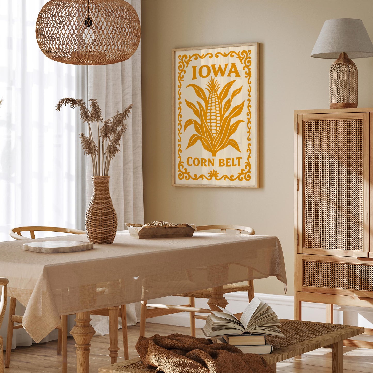 Iowa Corn Belt Yellow Poster