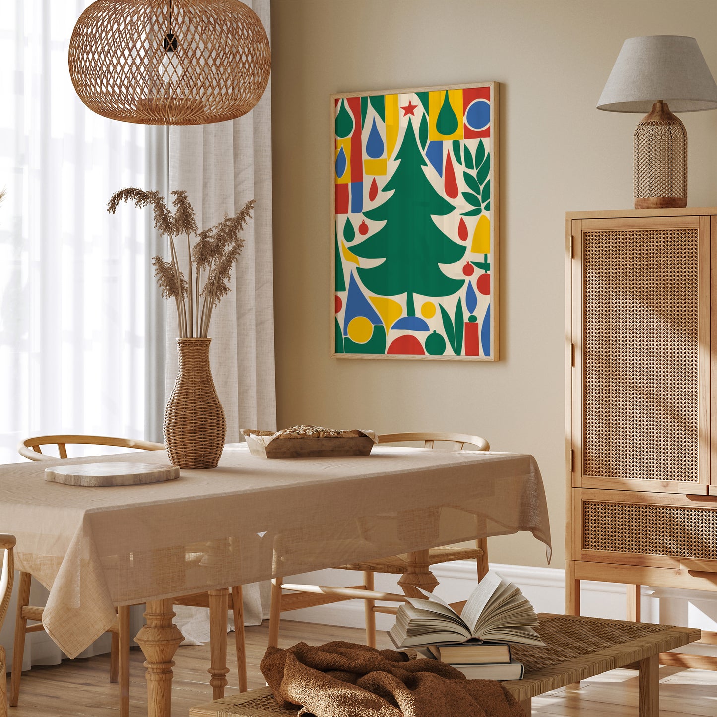 Cutouts Christmas Tree Art Print