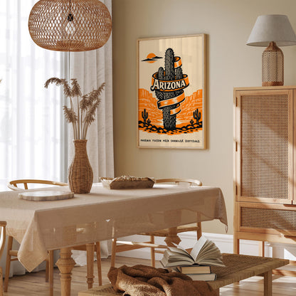 Arizona Saguaro Cactus Poster – Desert Wall Art