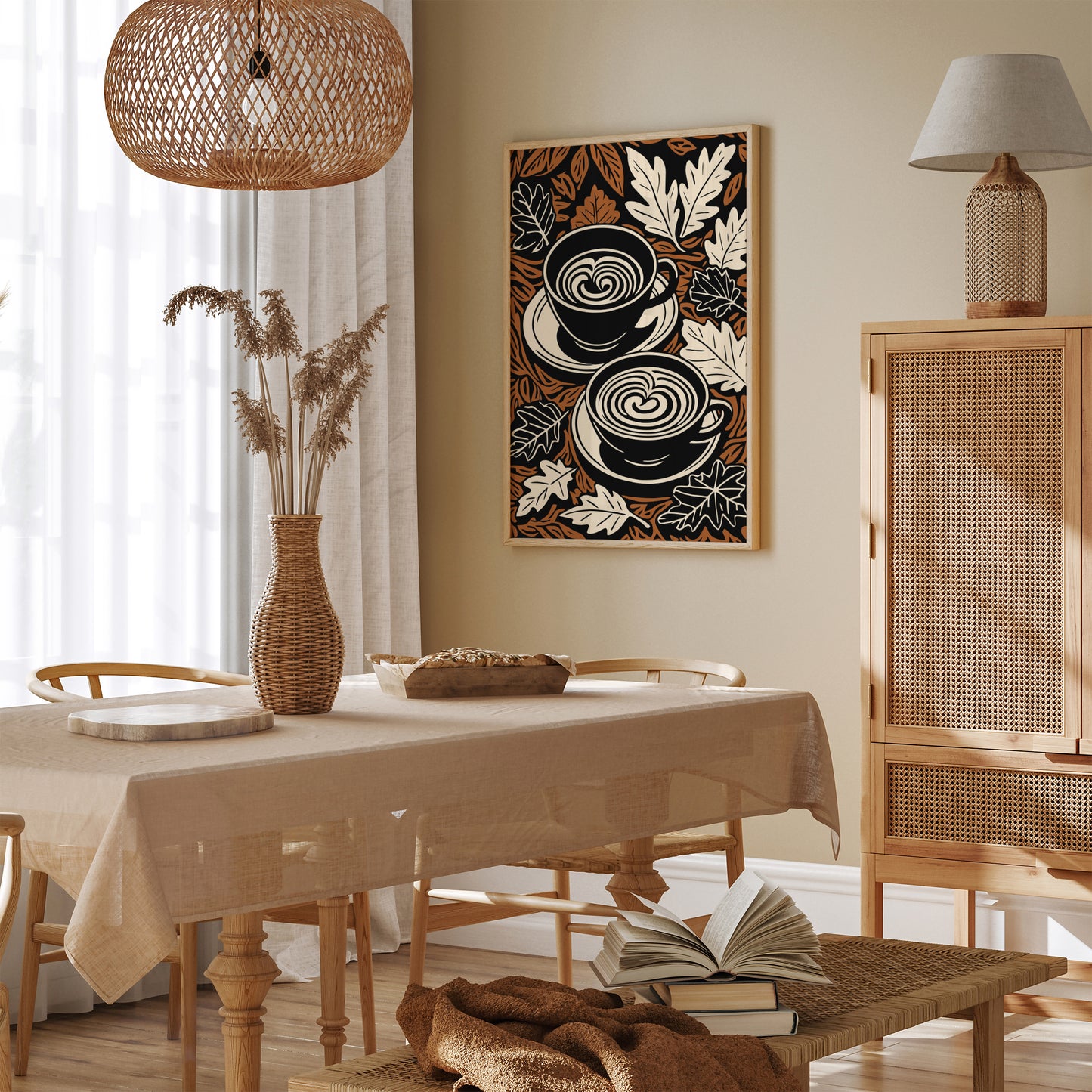 Autumn Coffee Art – Kitchen Wall Decor