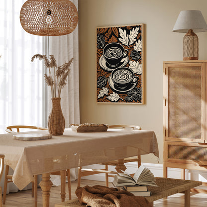 Autumn Coffee Art – Kitchen Wall Decor