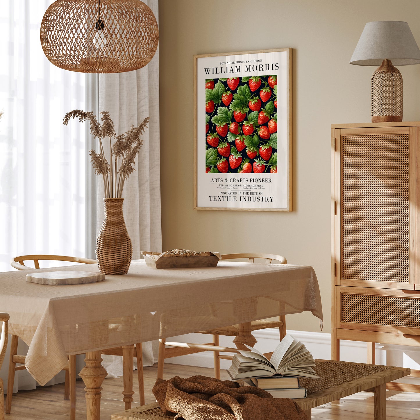 Red Strawberries Kitchen Poster