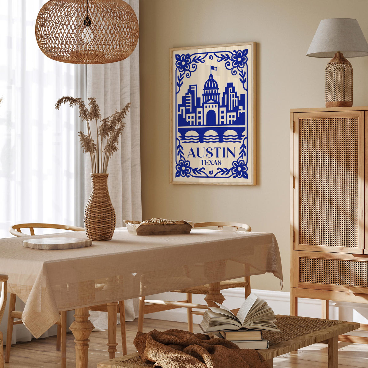 Blue Austin Texas Travel Poster