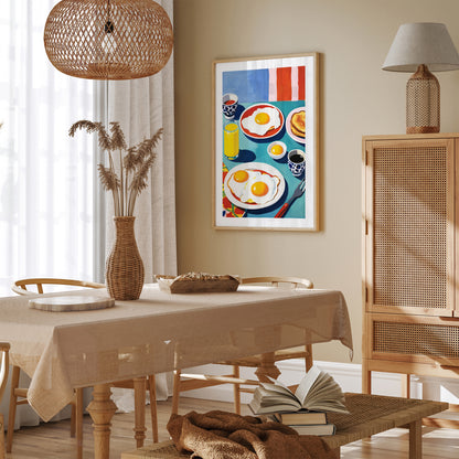 Breakfast Colorful Kitchen Wall Art Print