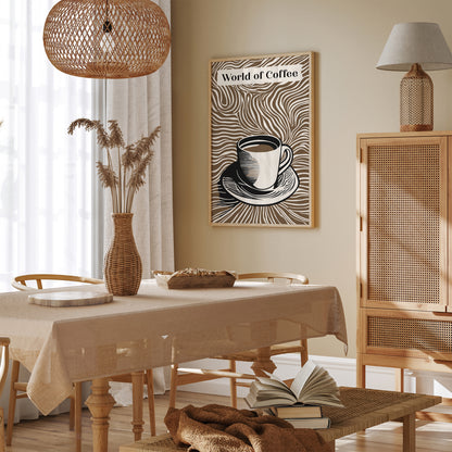 World of Coffee Kitchen Print