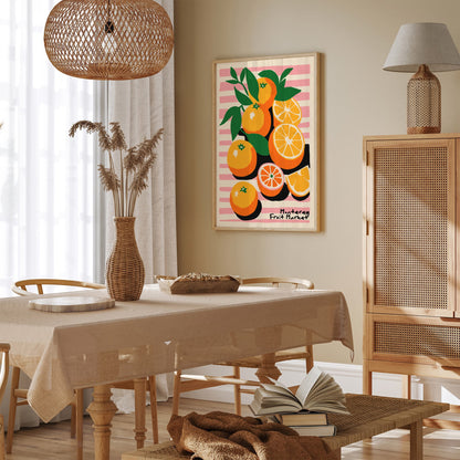 Monterey Fruit Market Oranges Poster