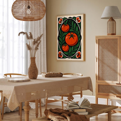 Red Tomatoes Poster - Elegant Kitchen Wall Art