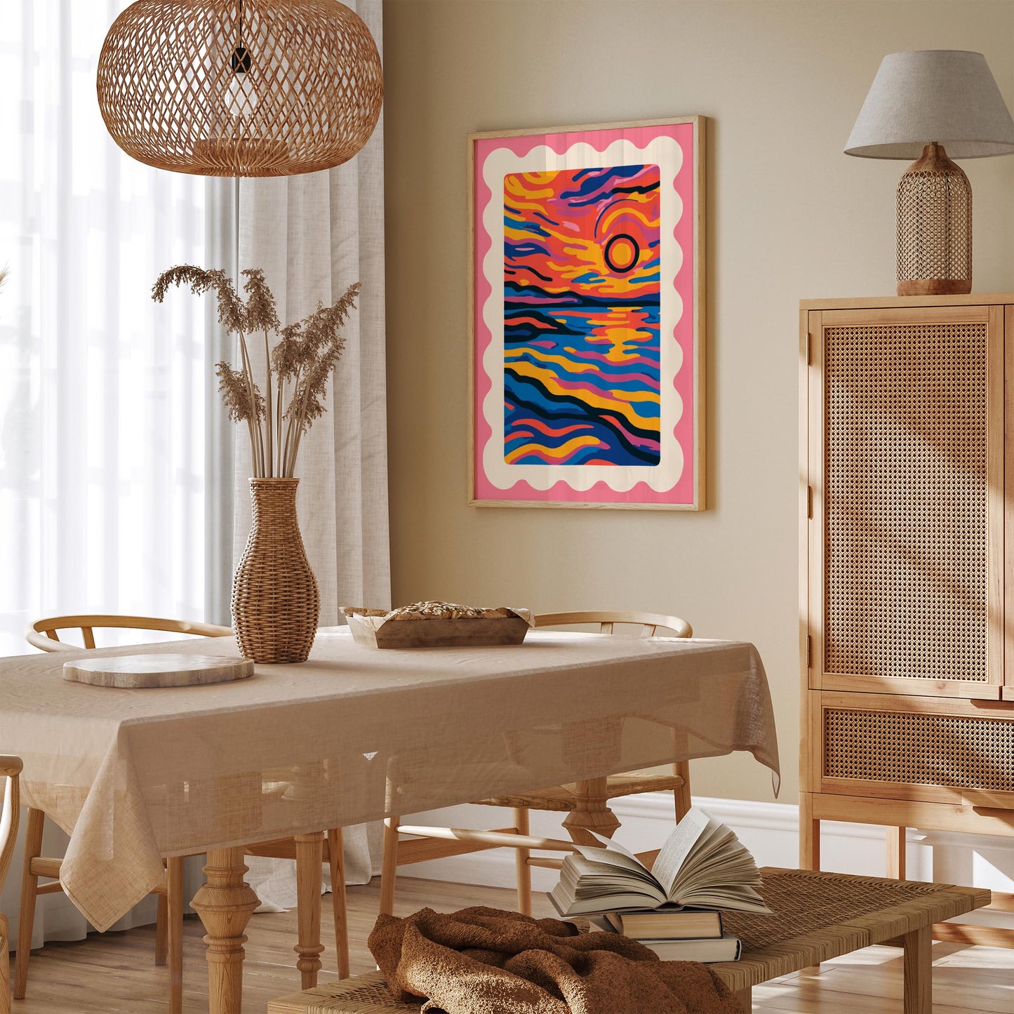 Vibrant Colorful Sunset Poster