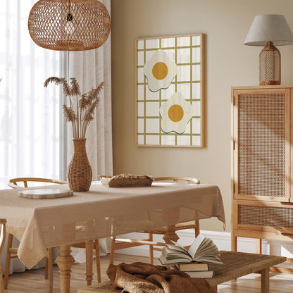 Fired Eggs Poster - Scandinavian Style Kitchen Wall Decor