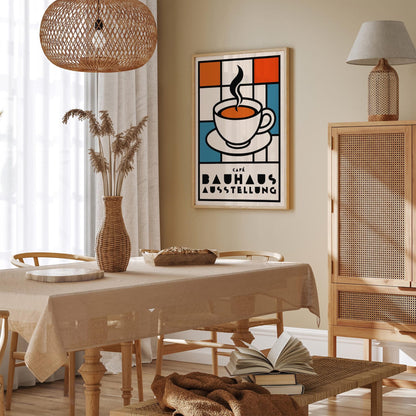 Bauhaus Cafe Ausstellung Retro Poster