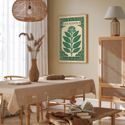 Eucalyptus Green Poster - Nature Rococo Revival Print