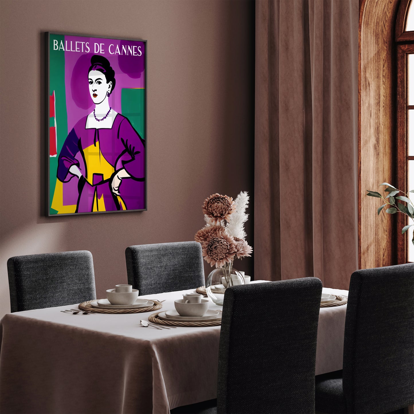 Ballets De Cannes Vintage Ballerina Poster