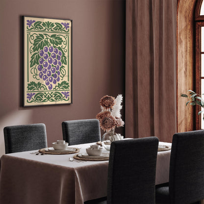 Grapes Poster – Vintage Kitchen Wall Art
