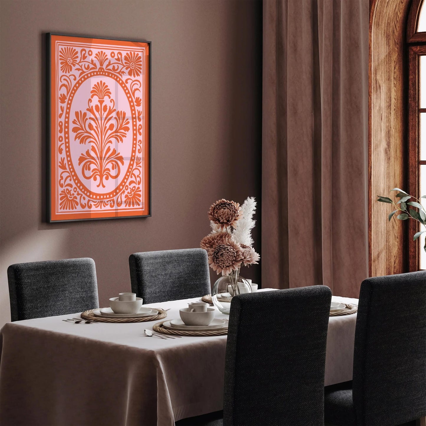 Rococo Floral Ornaments Wall Art