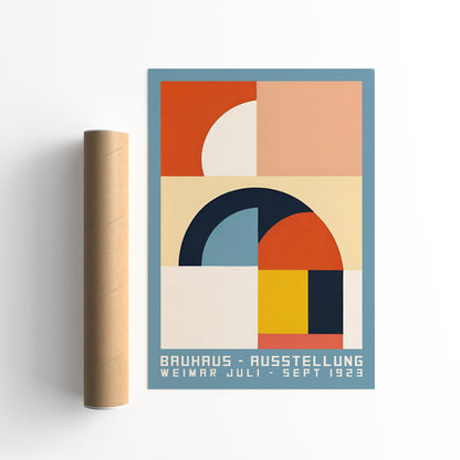 Blue Bauhaus Exhibition Poster