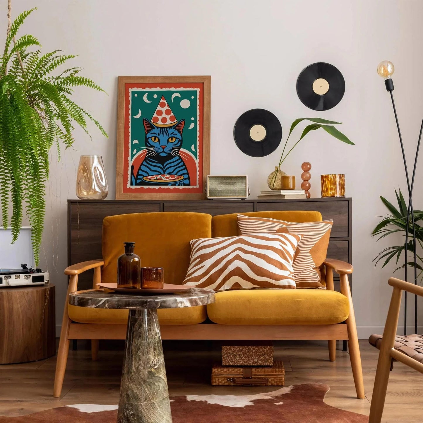 Whimsical Feline Wall Art