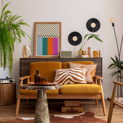 Mid Century Modern Abstract Poster - Colorful Retro Wall Art