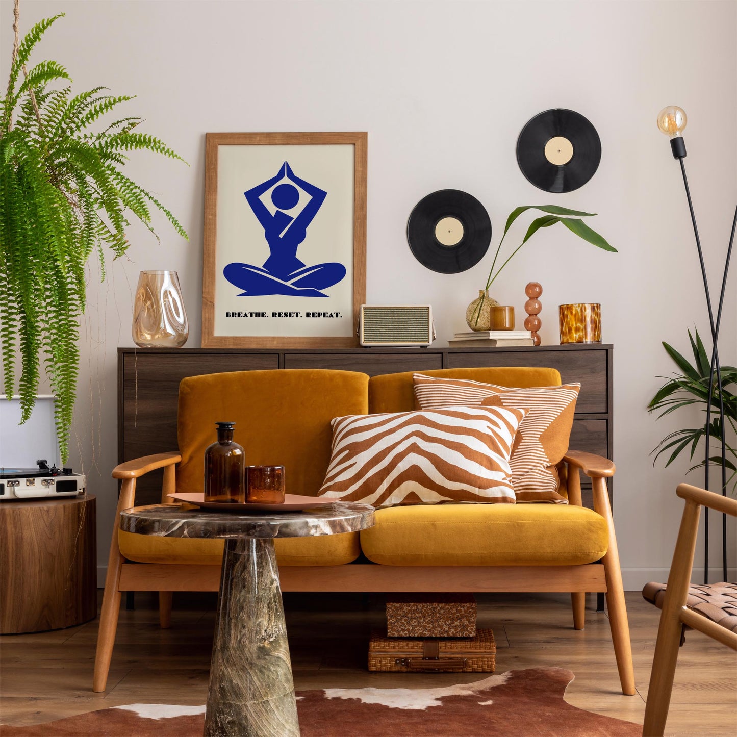 BREATHE. RESET. REPEAT. Yoga Poster Print
