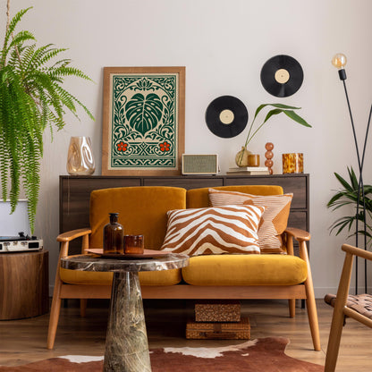 Monstera Deliciosa Poster – Boho Botanical Leaf Wall Art Print
