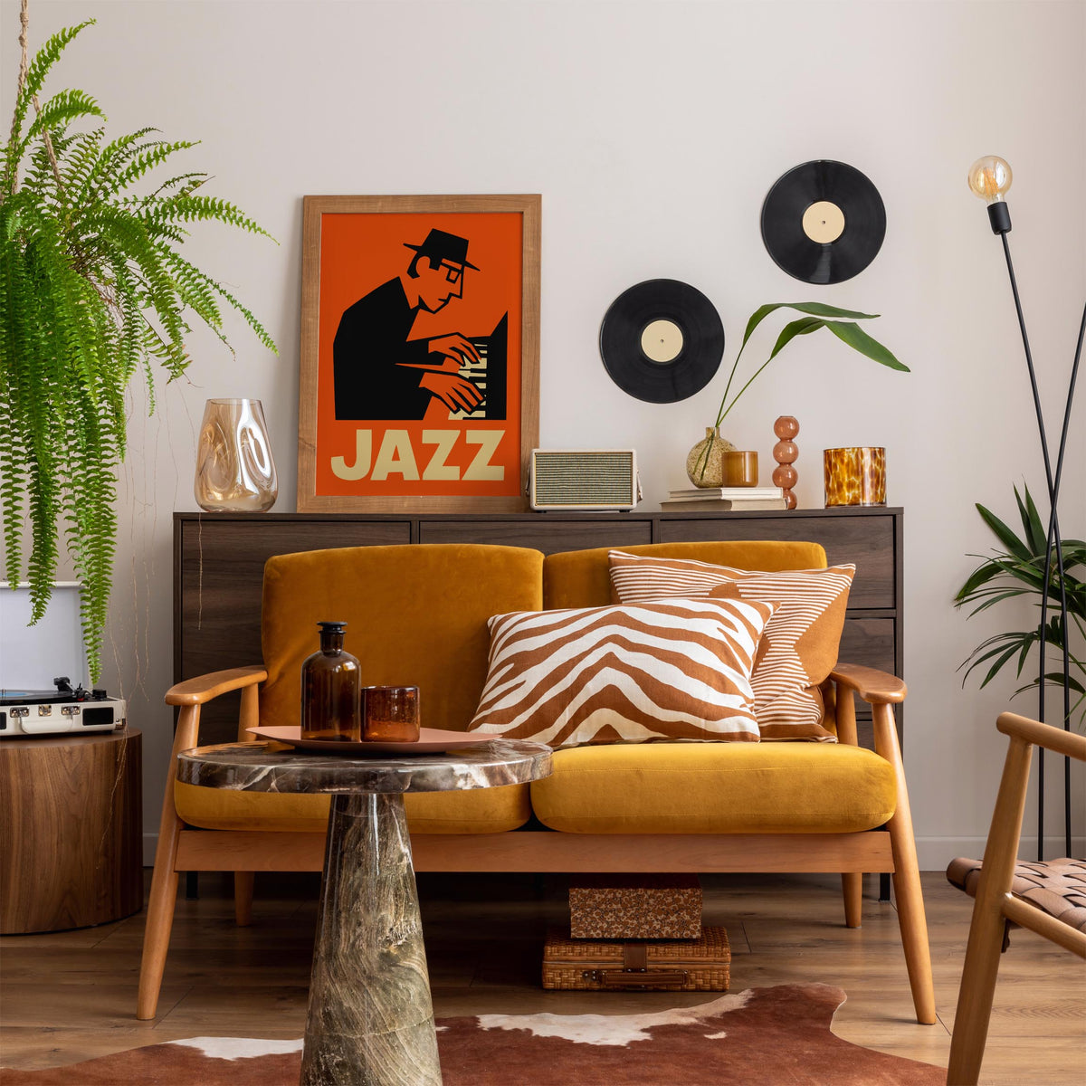 Retro Jazz Music Art Poster