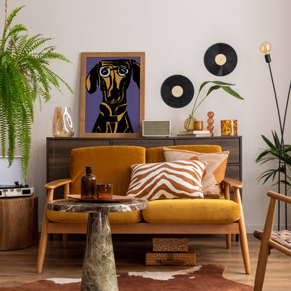 Cute Dachshund Wall Art Print